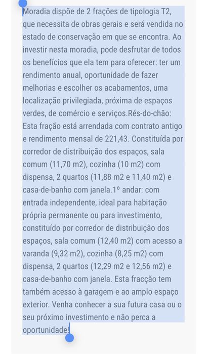 Moradia pinhal Vidal