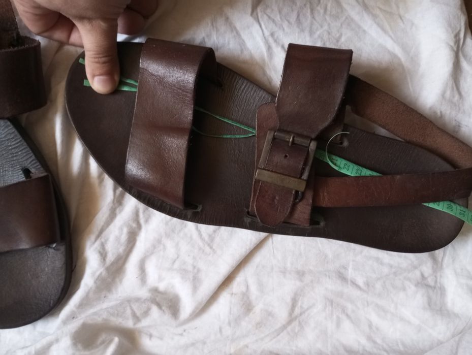 Сандалии мужские кожаные босоножки р46 30см Италия