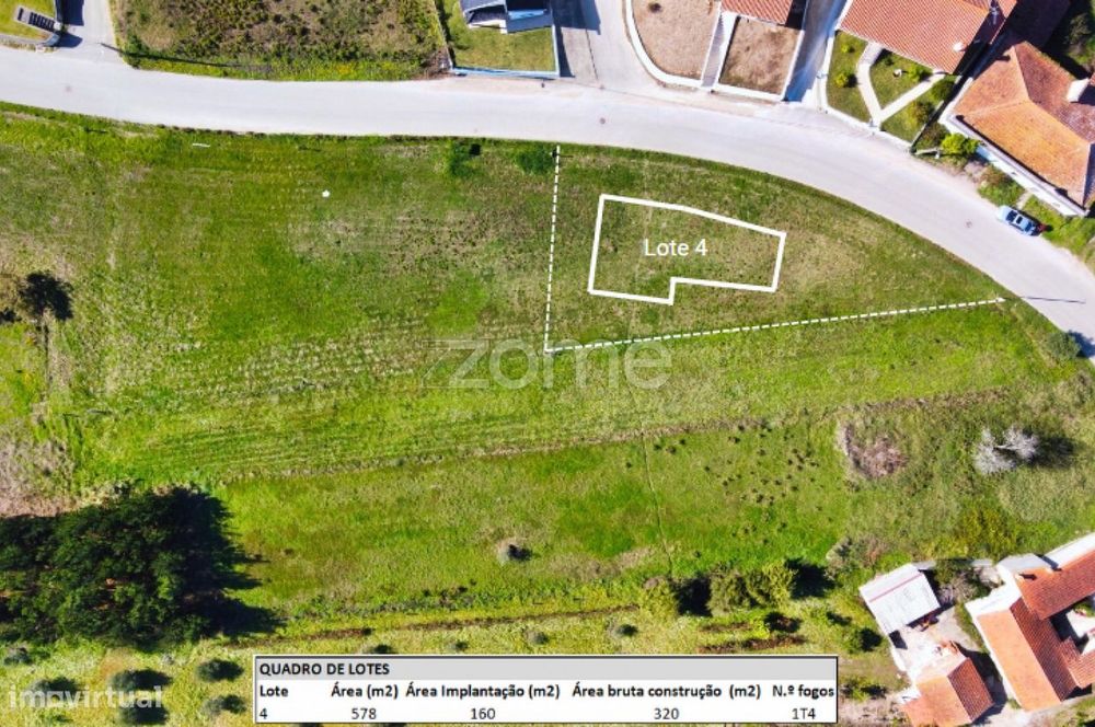 Lote terreno c/ 578 m² | Vinha Rainha | Soure | Projeto pré-Aprovado