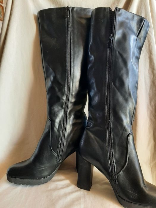 Buty kozaki damskie długie czarne