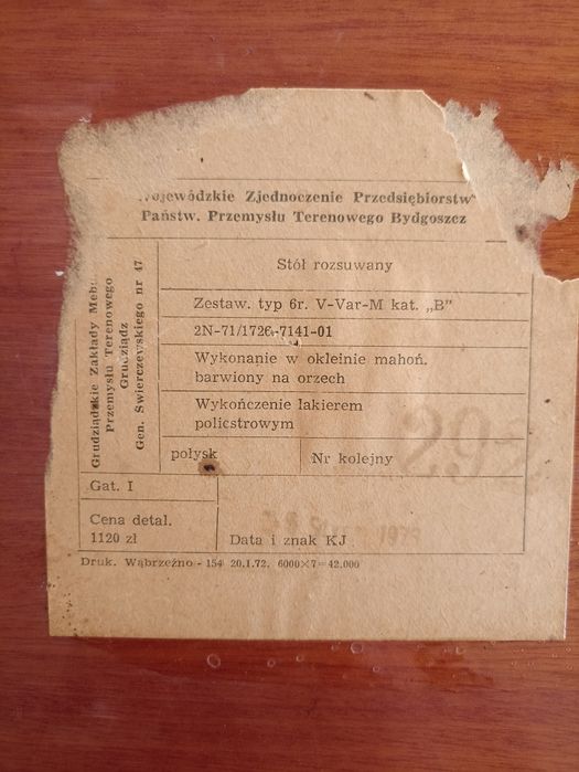 Stół+5 krzeseł 70's design PRL