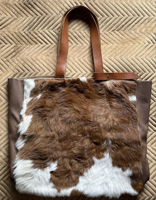 Torba skórzana z motywem zwierzęcym