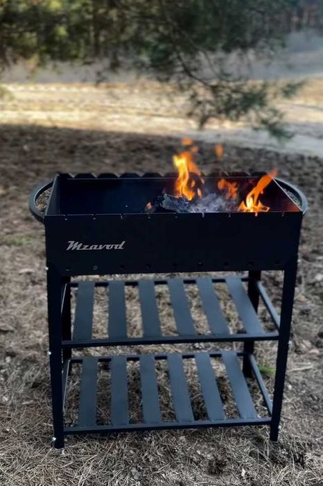 ‼️АКЦІЯ‼️ Мангал розбірний зі знімними ніжками на 6/9/12 шампурів