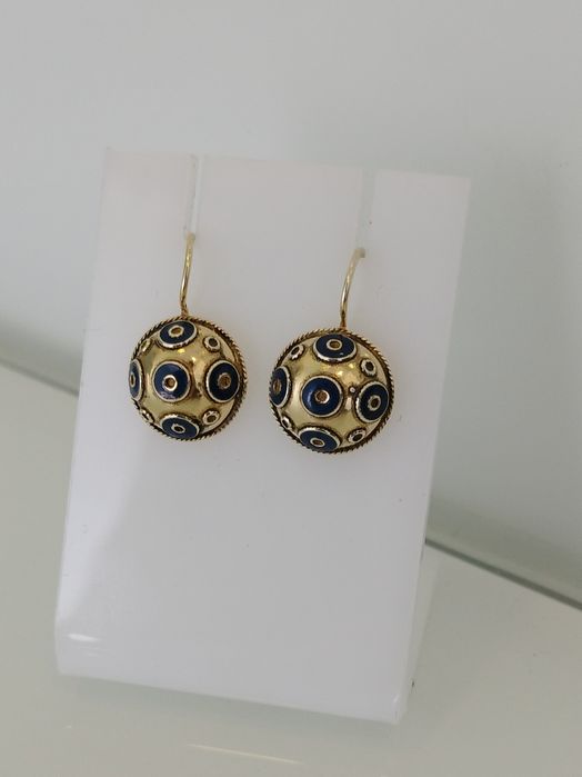 Brincos dourados em prata 925