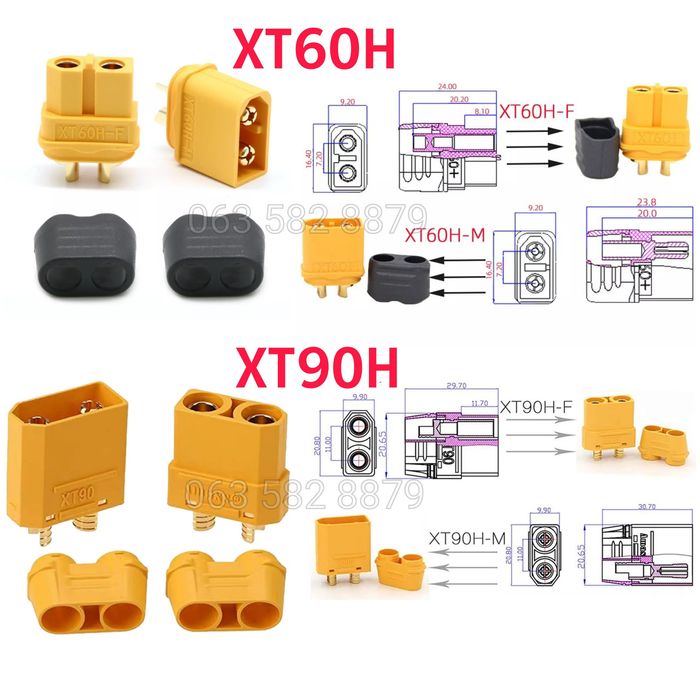 Роз'єми Amass XT30, XT60, XT90, MT60, MR30, MR60, XT60 XT60E-F, QS8 S+