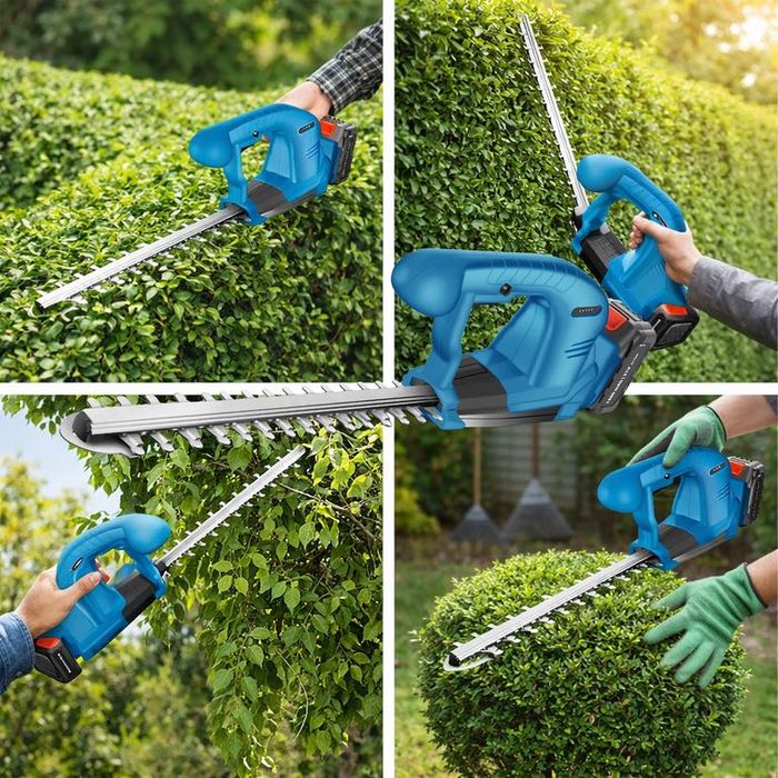 Nożyce Do Żywopłotu Akumulatorowe Do Krzewów 21V 2x Aku Mocne Ogrodowe
