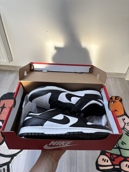 Buty Nike Dunk Panda bialo czarne 46
