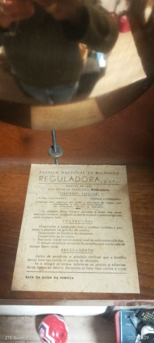 Relógio de Parede Antigo – Reguladora – Com Certificado