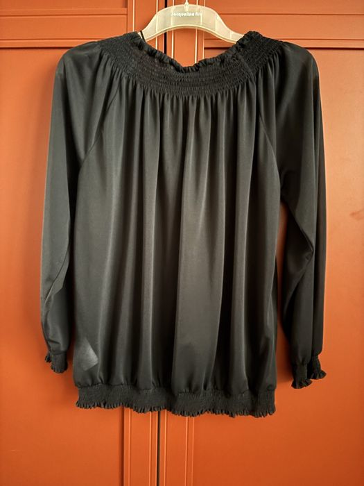 Czarna bluzka boho KappAhl