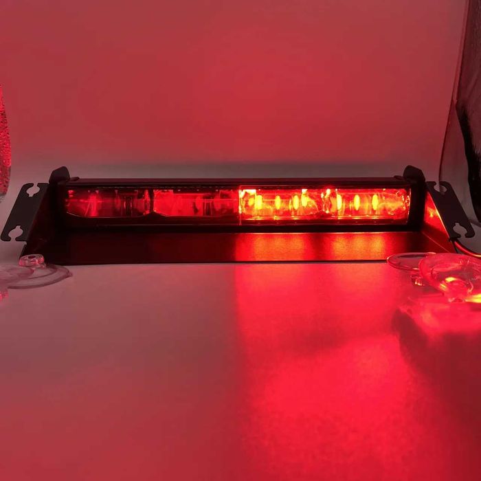 Проблисковий маячок під лобове скло 31см Стробоскоп червоний синій