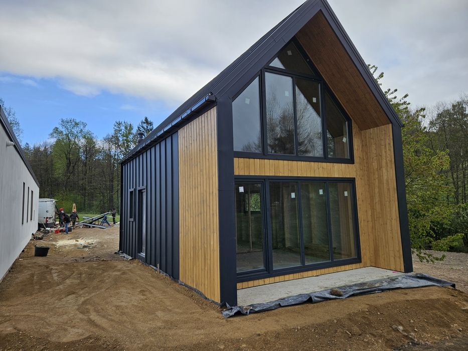 Domek drewniany, domki szkieletowe, modułowy, nowoczesna stodoła