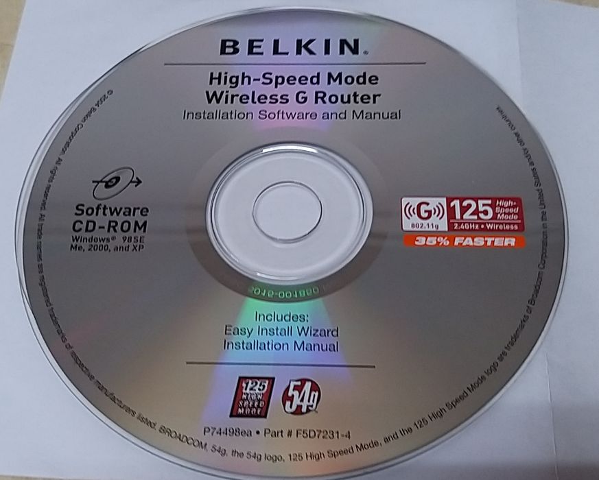 Router Belkin, com manual de instruções.