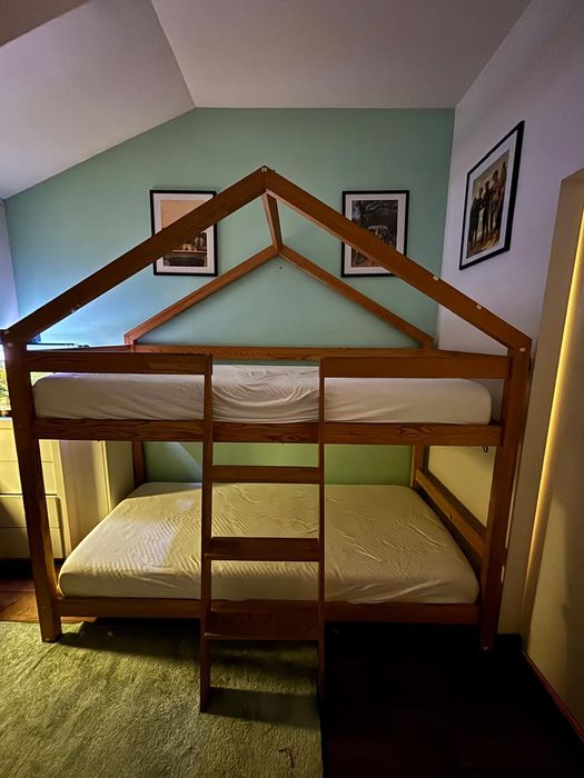 Łóżko piętrowe 2 osobowe plus gratis dwa materace