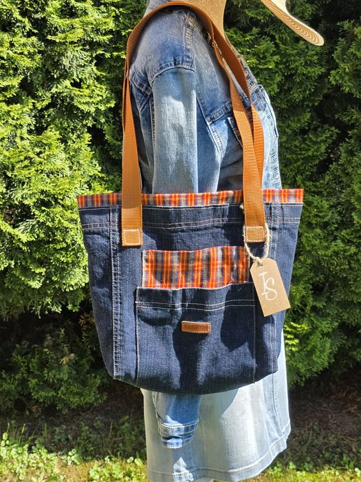 Torba jeansowa shopperka