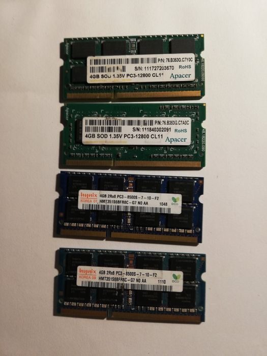 ddr3 4gb sodimm 10600 12800 8500 оперативна пам'ять до ноутбука