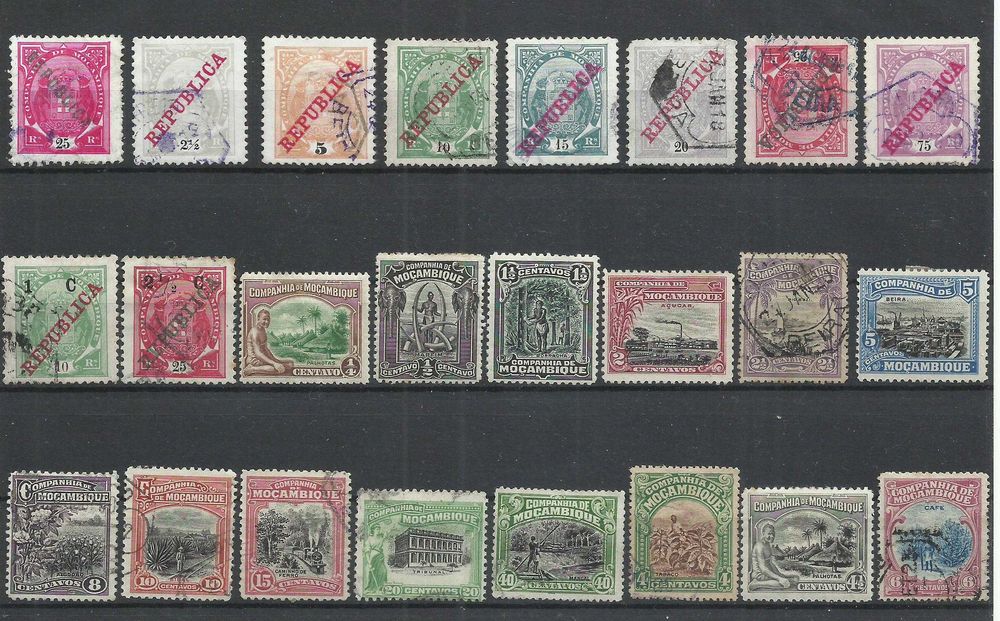 Selos portugueses – Ex-colónia - Companhia de Moçambique - 108 selos