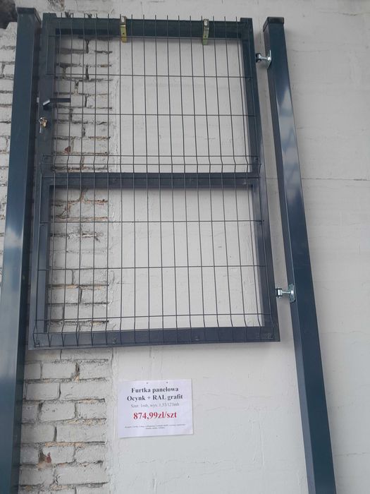 Furtka panelowa wys 1,53mb szerokość kompletna 1,5 m grafit lewa prawa