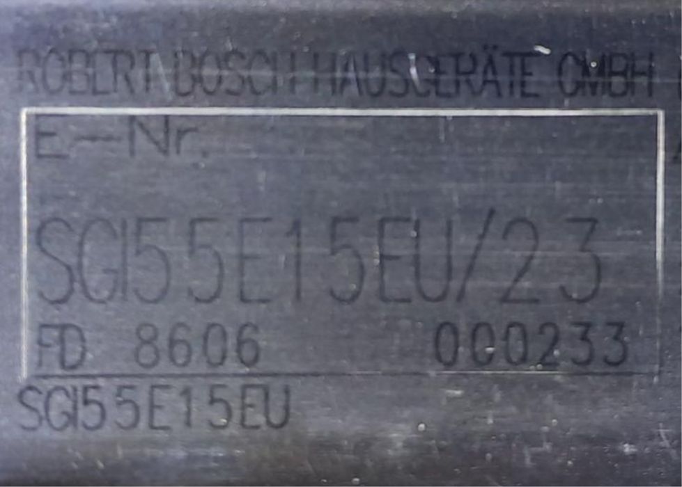 Maquina Loiça Encastre Bosch - Avariada