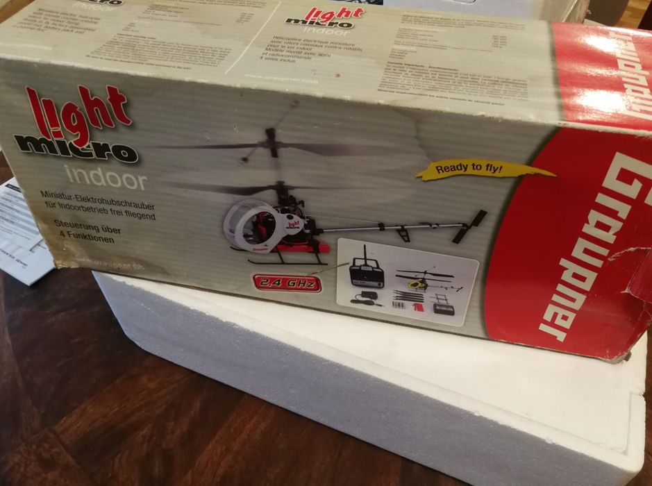 Helicóptero telecomandado + carregador Li-po Graupner indoors