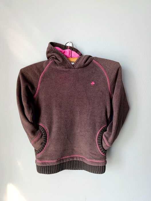 Bluza dziewczęca, ciepła, zima, jesień, polar, brązowa, kaptur, Next