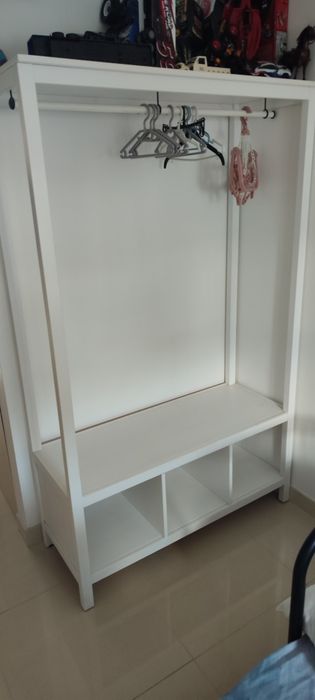 Roupeiro IKEA Hemnes branco aberto