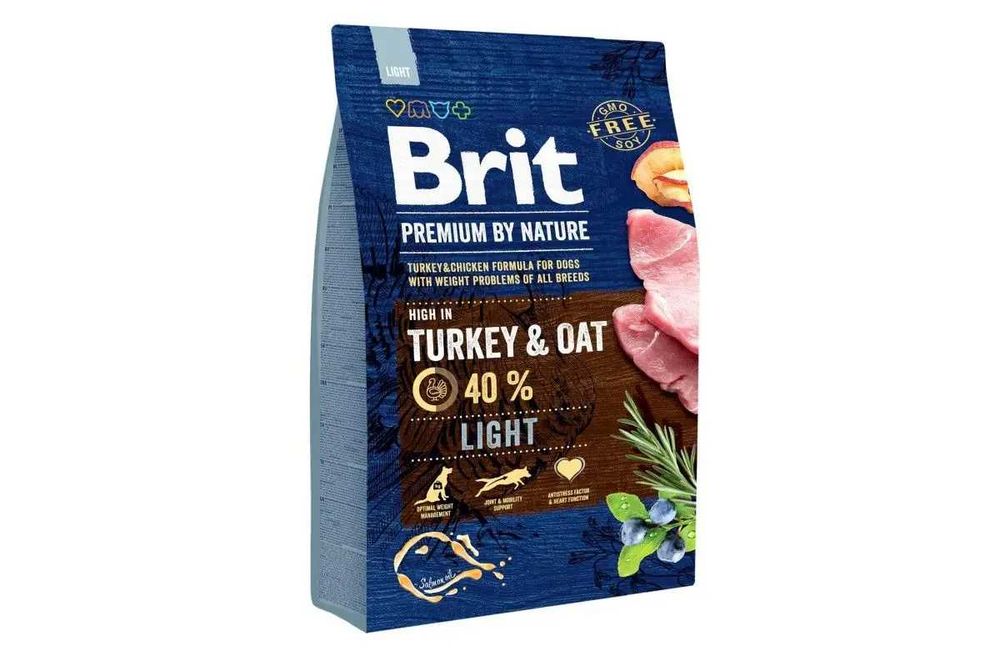 Сухий корм для собак з надмірною вагою Brit Premium Light індичка 15кг