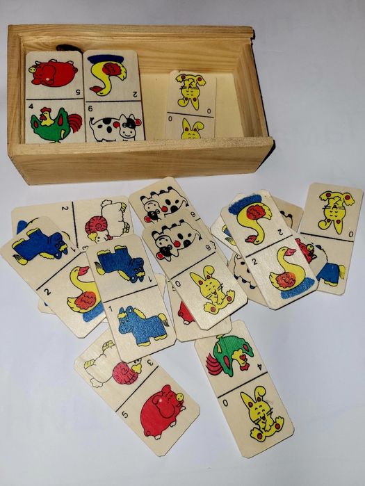 Ферма. Доміно дитяче з дерева.