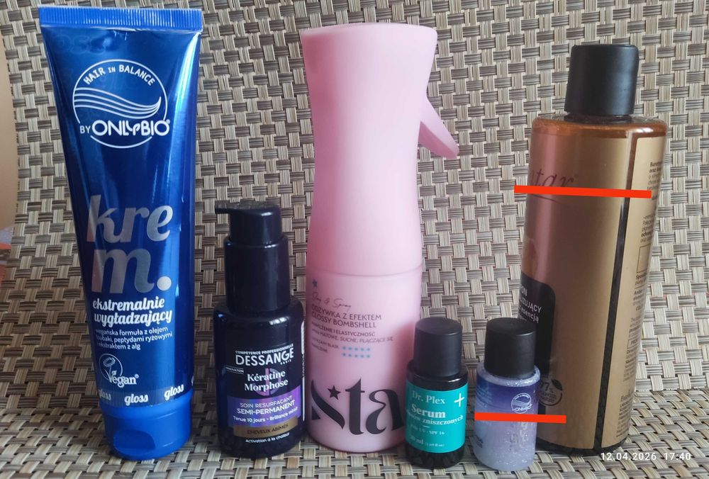 Dessange Keratin, kosmetyki do włosów +gratisy