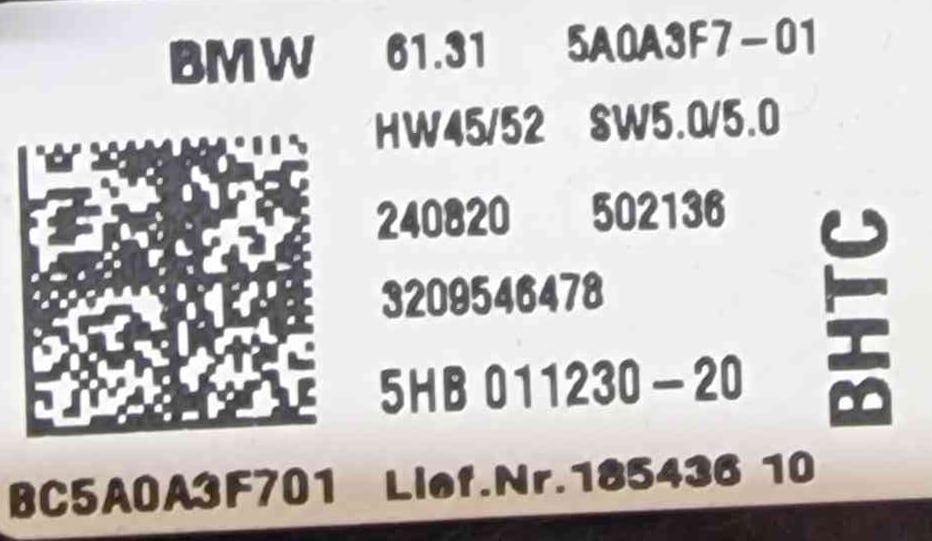 Comando Chauffage / Sofagem 5A0A3F7-01 - BMW i3