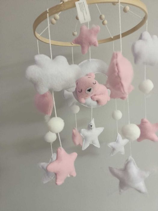 karuzela do łóżeczka dziecięcego mis handmade
