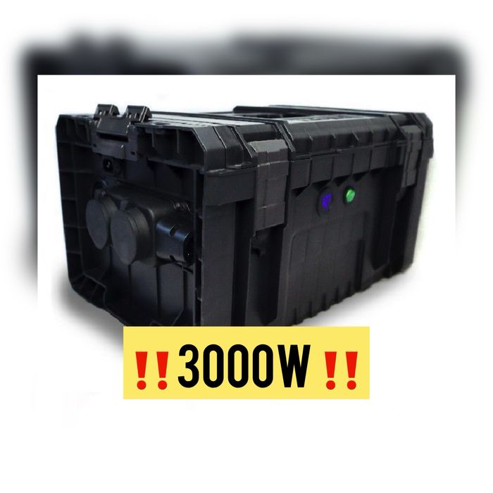 ‼️Портативна зарядна станція 3000W ‼️Чистий синусоід 1024 Вт/ч LifePo4