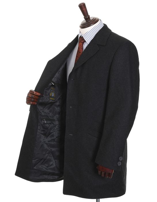 KARL JAGER BAVARIA LODEN antracytowy płaszcz męski 100% wełna r. 50