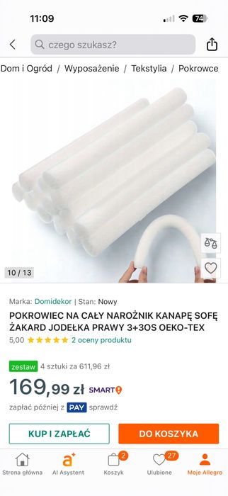 Pokrowiec na kanapę narożną