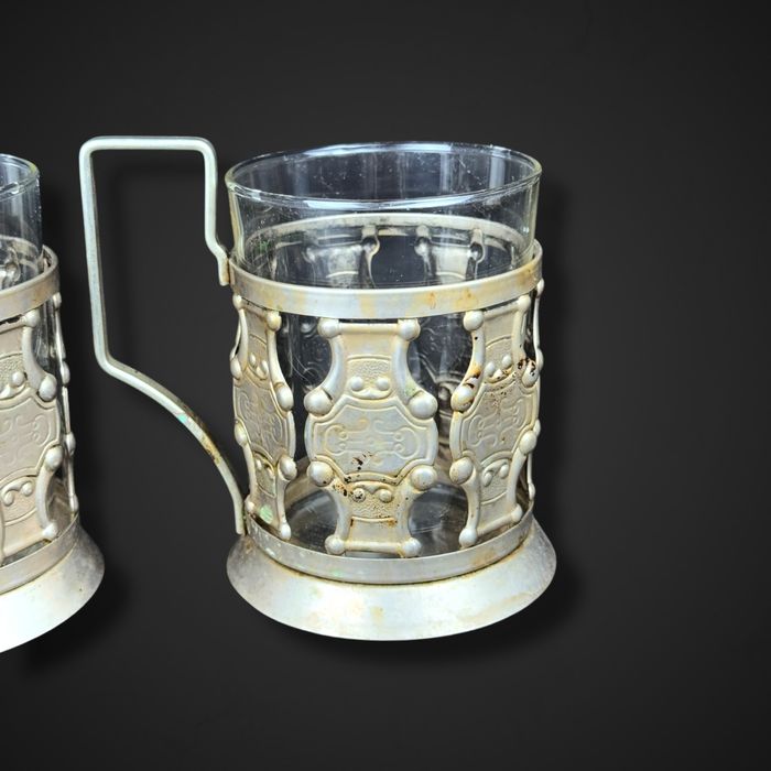 Szklanki z koszyczkami podstakannik Rosja B5/02283