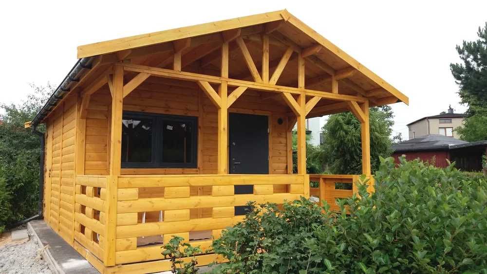 Domek letniskowy z komórką/domek odgrodowy/domek działkowy/drewniany