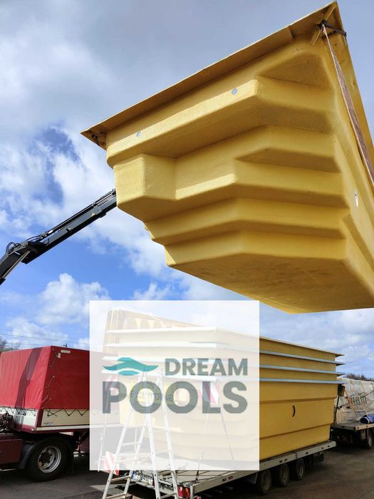 Basen poliestrowy 5,5x2,8x1,4m skimmer, 2 sysze, filtracja akcesoria