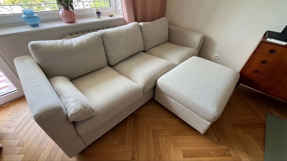Sofa vimle 3 osobowa + pufa