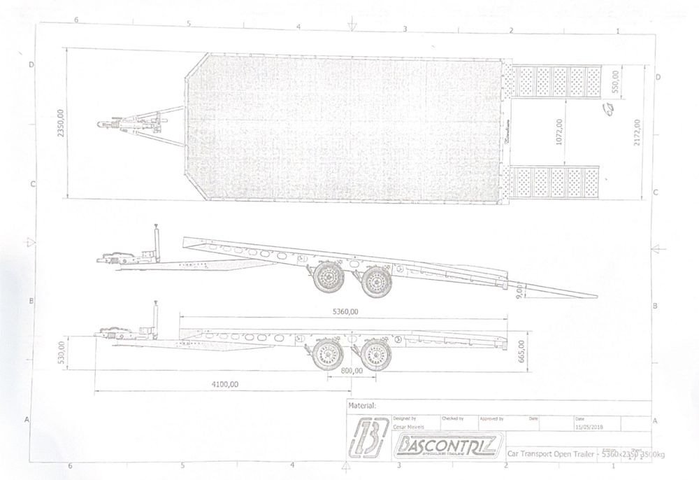 Reboque fechado para transporte de carros de luxo; rally; Velocidade