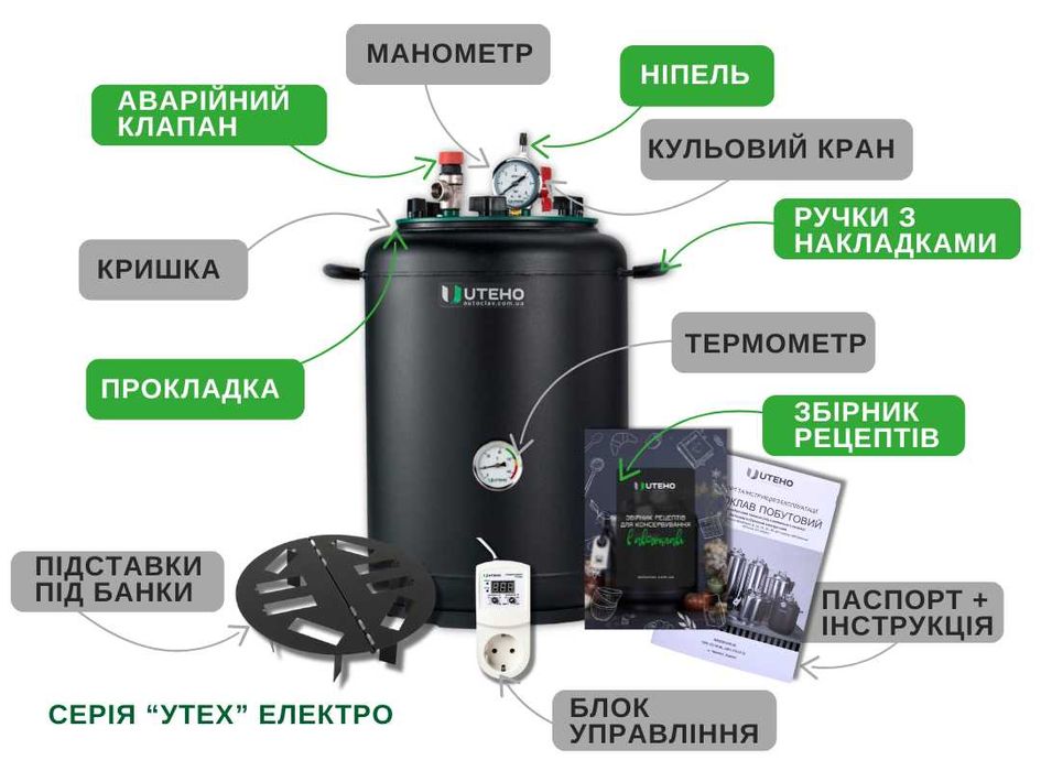 Автоклав УНІВЕРСАЛЬНИЙ фланцевий на 32 банки 0,5 + гарантія 2 роки!