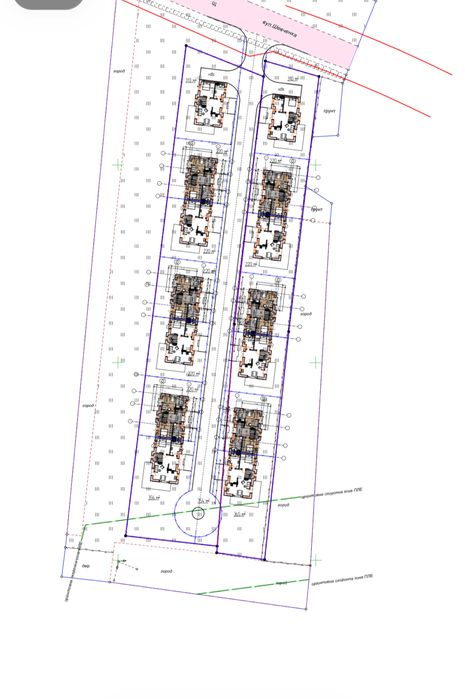 Земельна ділянка з готовим планом котеджного містечка