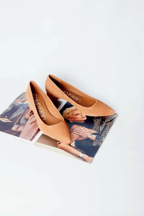 CALVIN KLEIN ОРИГІНАЛ. Жіночі туфлі човники лодочки руді рижі коричнев