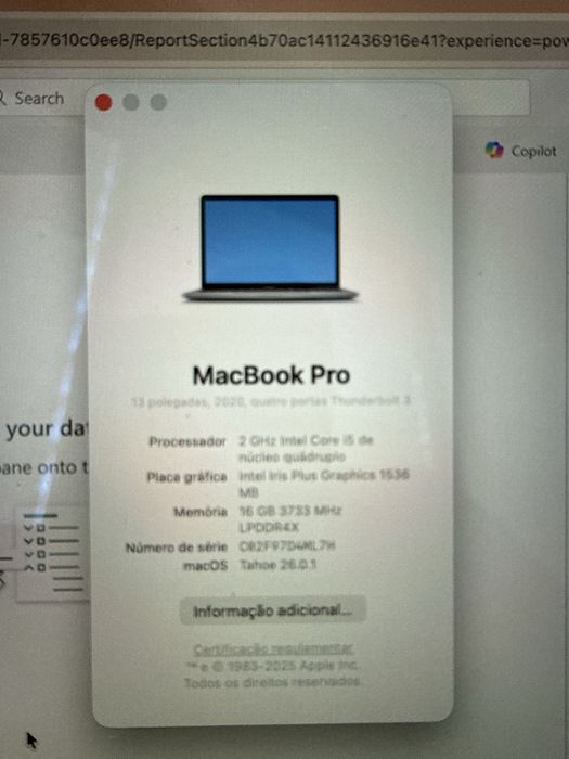 Mac book pro 13” 2020