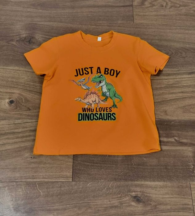 Bluzeczka koszulka t-shirt z dinozaurami 122 cm