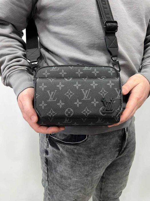Чоловіча сумка Louis Vuitton через плече Луі Вітон LV месенджер