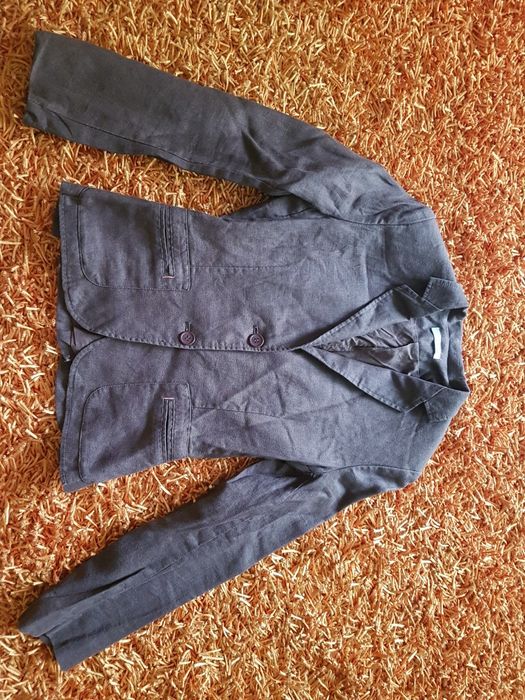 PORTES GRÁTIS - Casaco Blazer Linho Castanho Lanidor (Nr34)