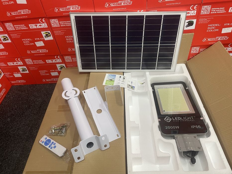 Lampa Uliczna, Solarna Led Ligh 2000W, latarnia uliczna HIT CENOWY