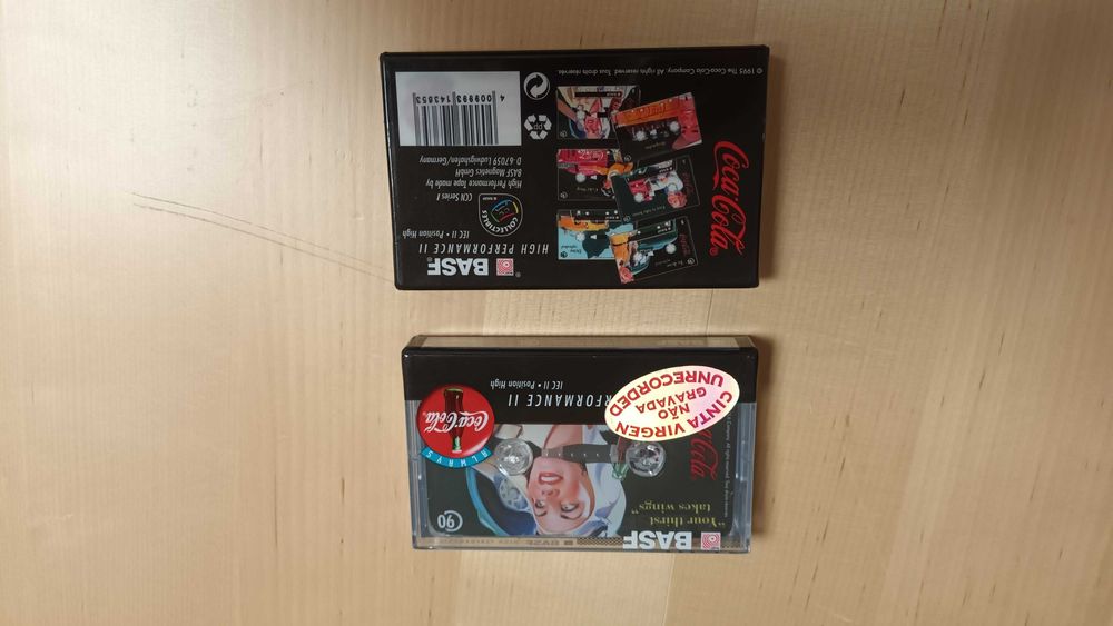 2 cassetes audio BASF novos colecionável