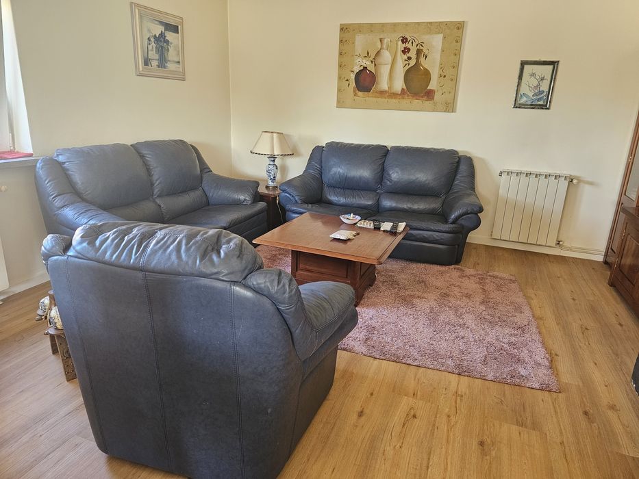 Conjunto de sofás de pele (Paços de Ferreira)