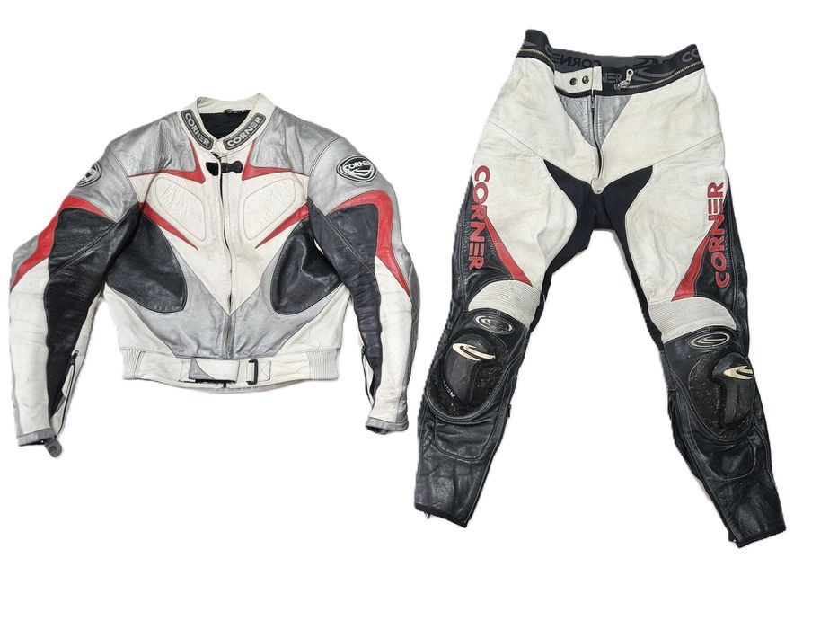 CORNER Męski kombinezon motocyklowy skórzany dwuczęściowy roz. L