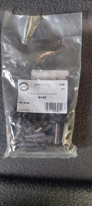 Штіфт пружинний,спіральний розмір 6×28